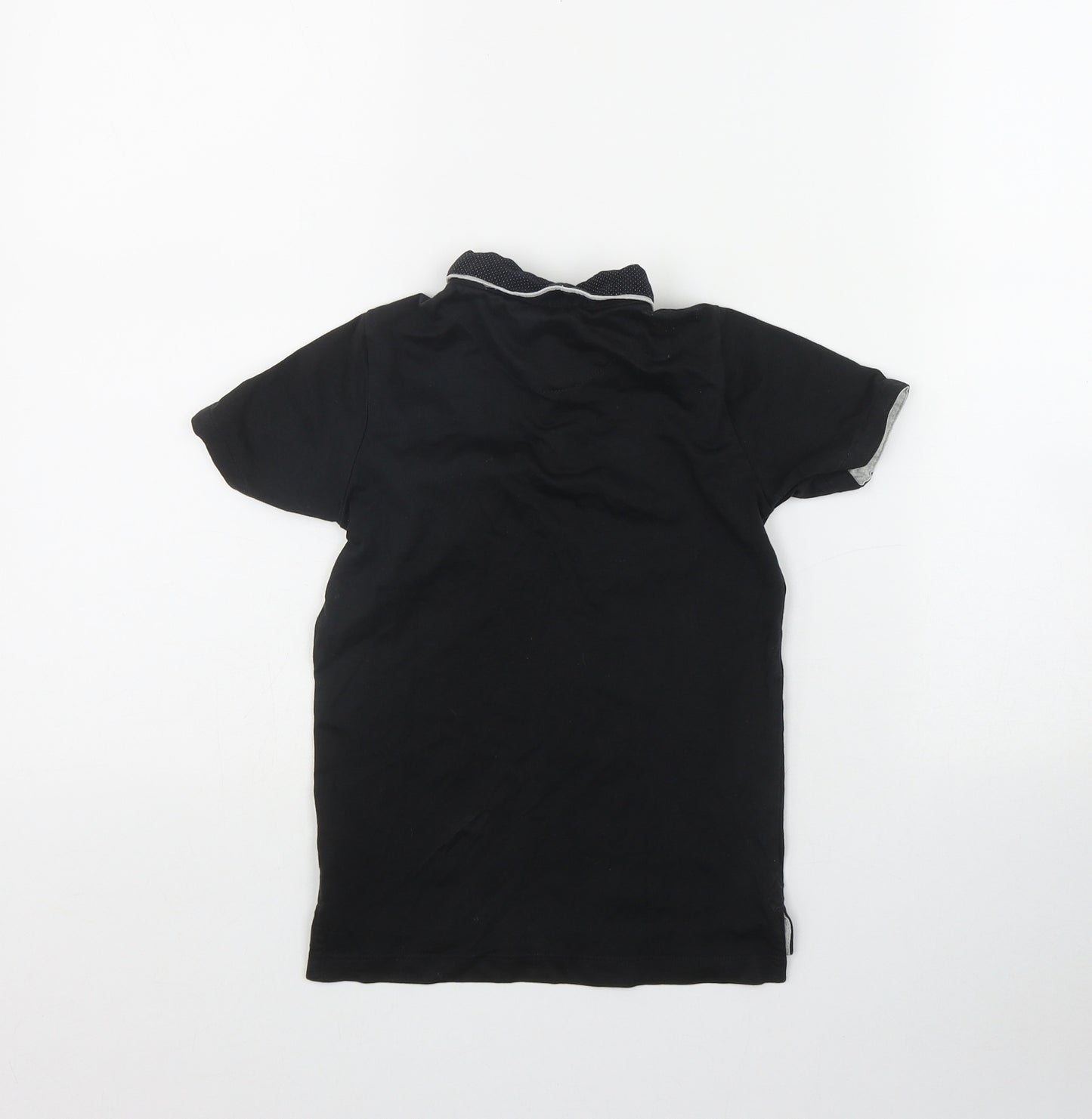 NEXT Boys Black  Cotton Basic Polo Size 4 Years Collared Button