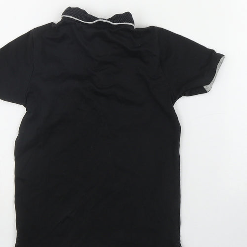 NEXT Boys Black  Cotton Basic Polo Size 4 Years Collared Button