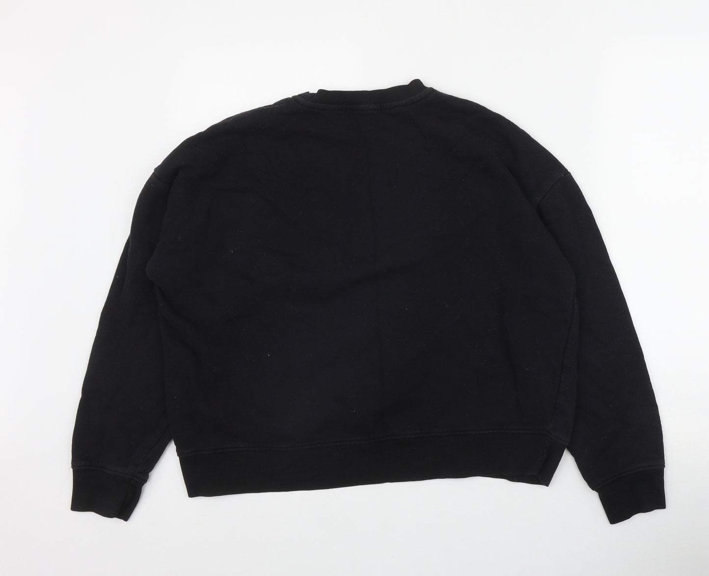 Primark Womens Black  Cotton Pullover Sweatshirt Size 12  Pullover