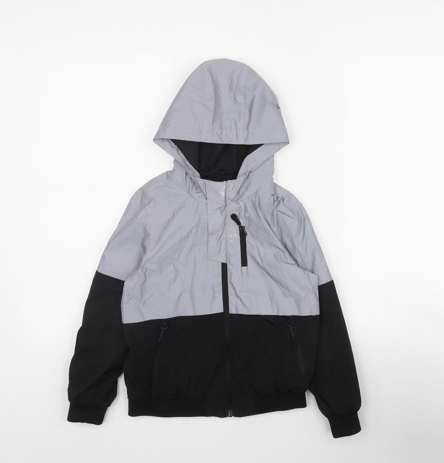 Primark Boys Black   Jacket  Size 7-8 Years  Zip - 3M