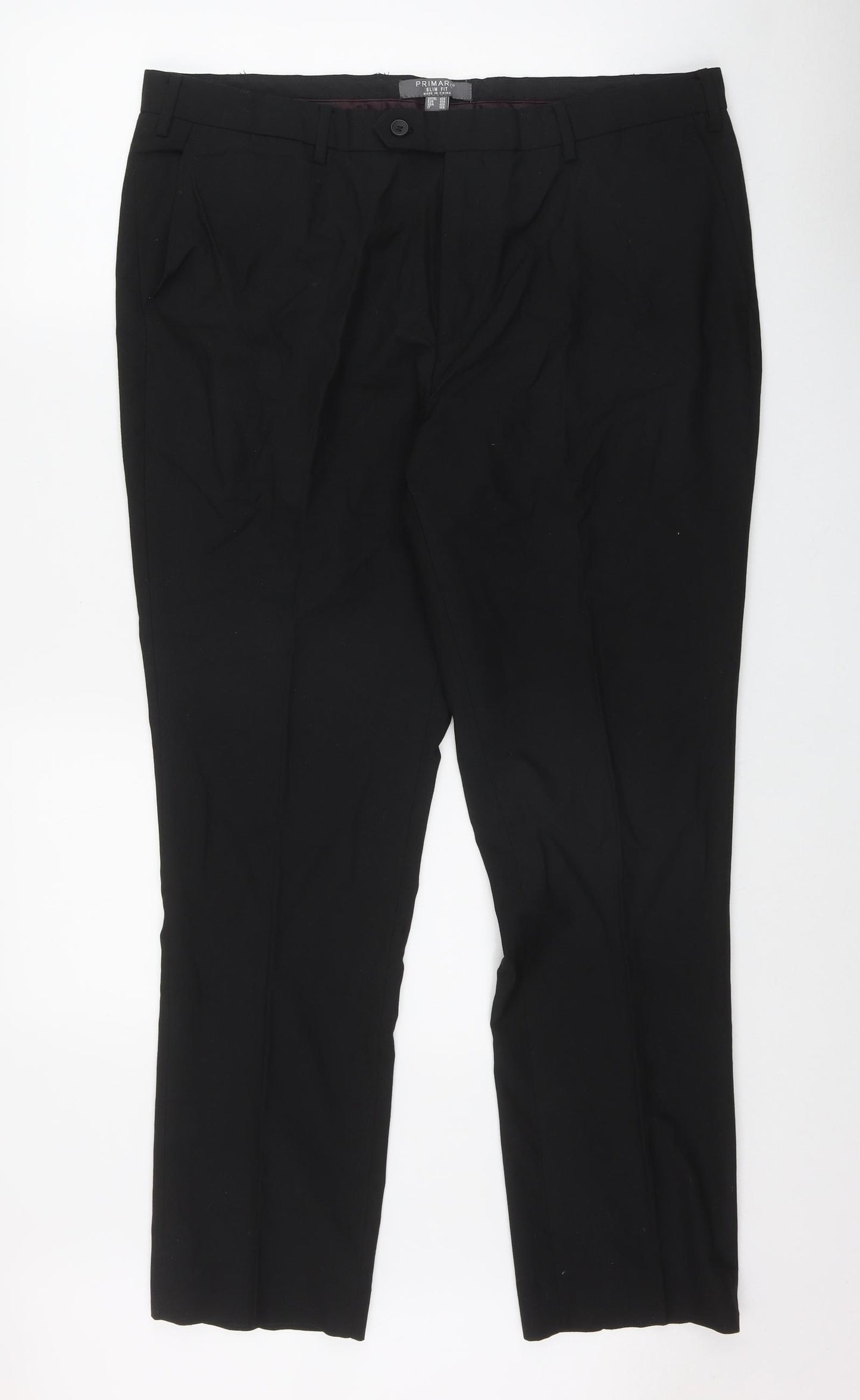 Primark Mens Black  Polyester Trousers  Size 40 in L30 in Regular
