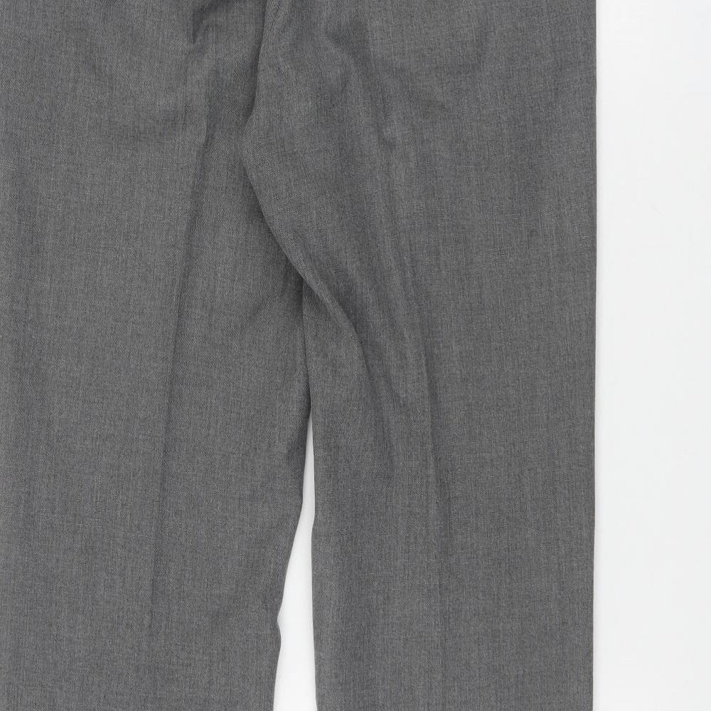 Burton Mens Grey  Polyester Trousers  Size 32 in L33 in Regular Zip