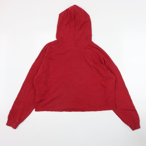 New Look Girls Red  Cotton Pullover Hoodie Size 14-15 Years  Pullover - 'Detroit'