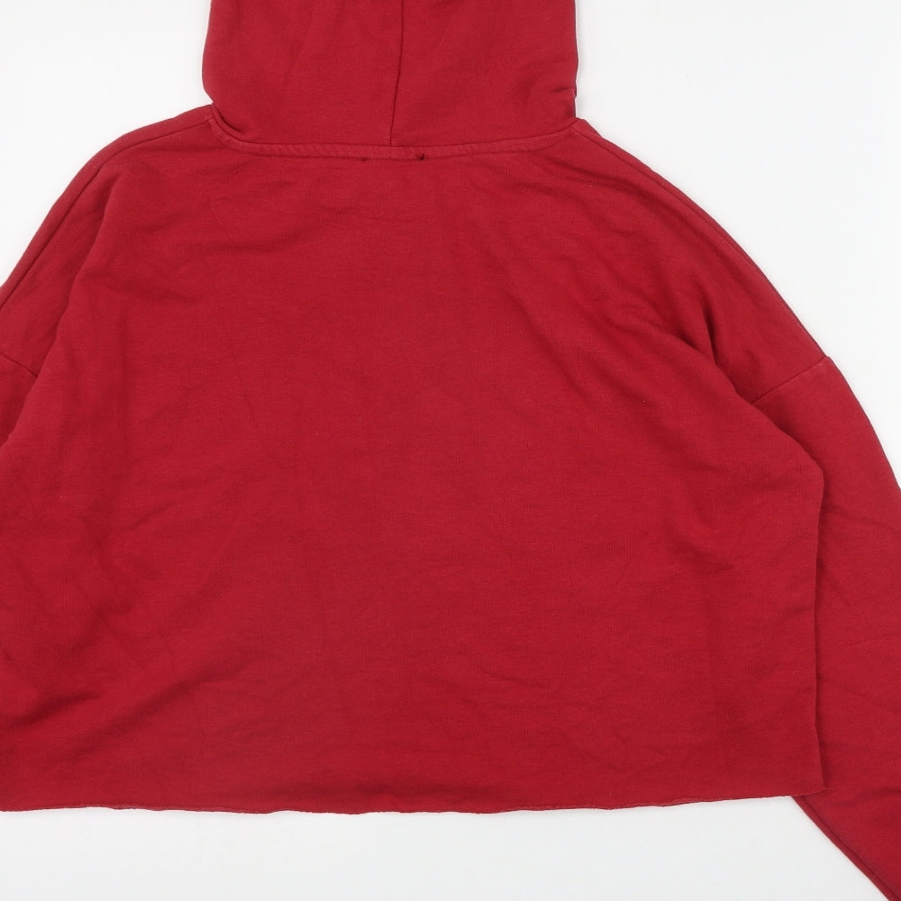 New Look Girls Red  Cotton Pullover Hoodie Size 14-15 Years  Pullover - 'Detroit'