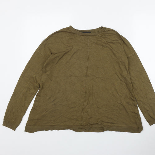 Atmosphere Womens Green Round Neck  Viscose Pullover Jumper Size 14