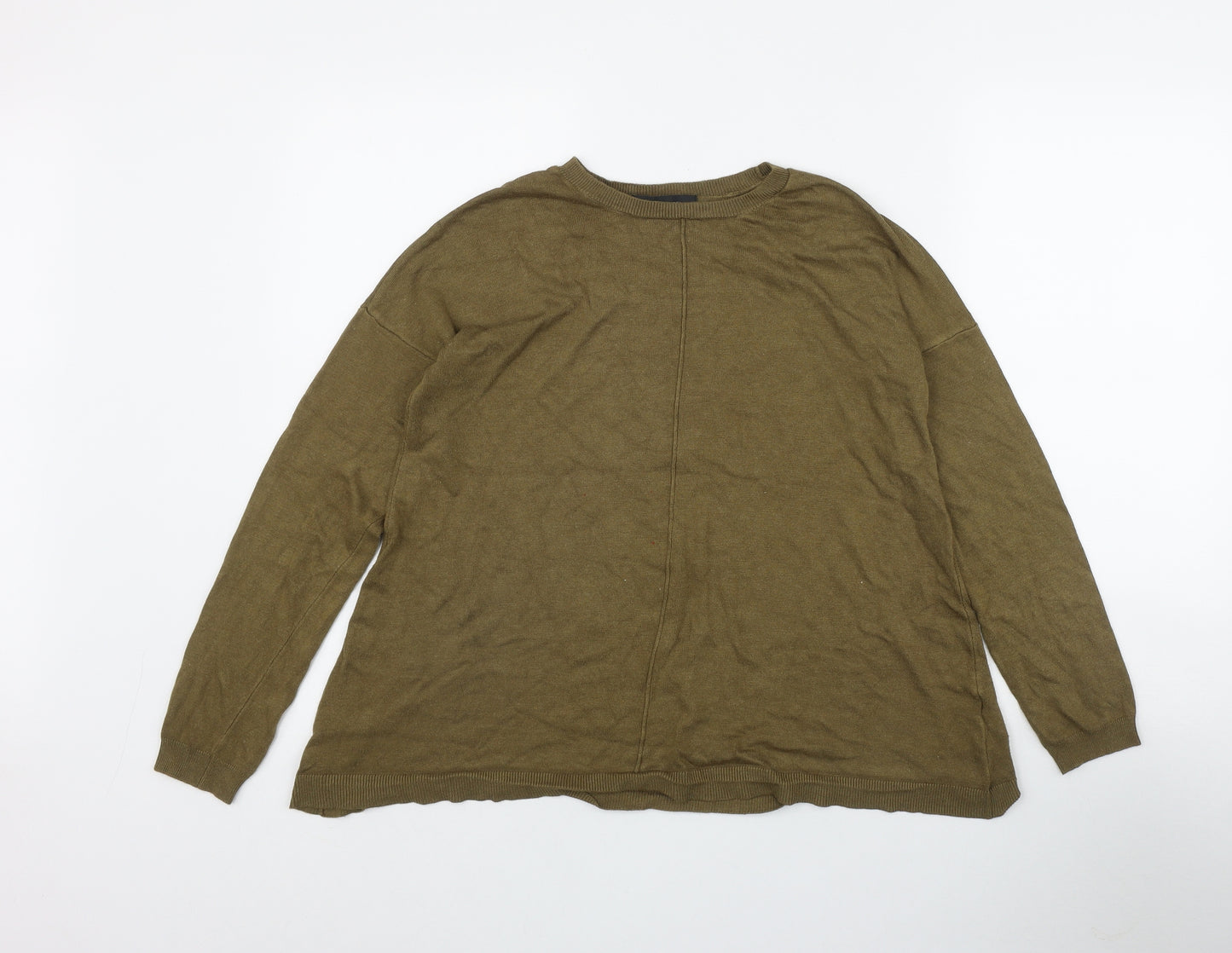 Atmosphere Womens Green Round Neck  Viscose Pullover Jumper Size 14