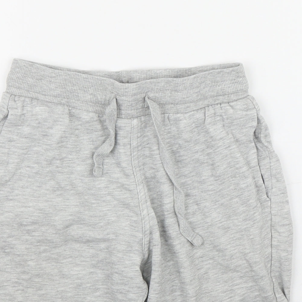 H&M Boys Grey  Cotton Sweat Shorts Size 9 Years  Regular Drawstring