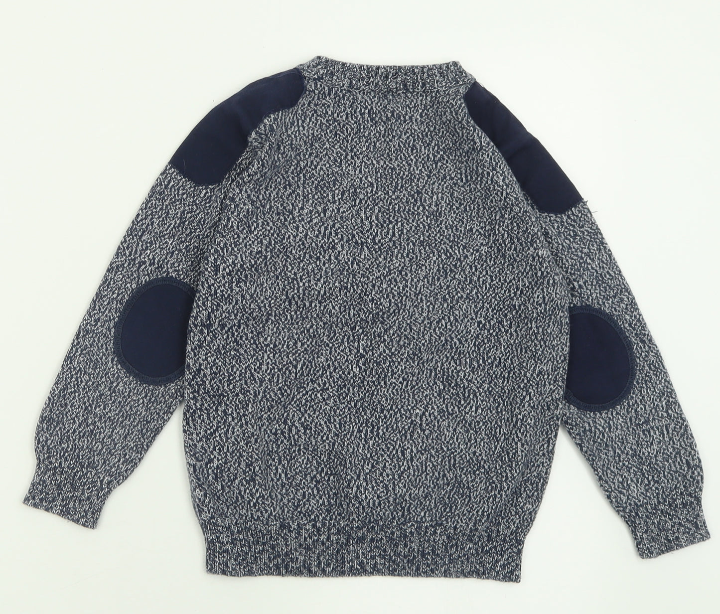 George Boys Blue Crew Neck  Cotton Pullover Jumper Size 4-5 Years  Pullover