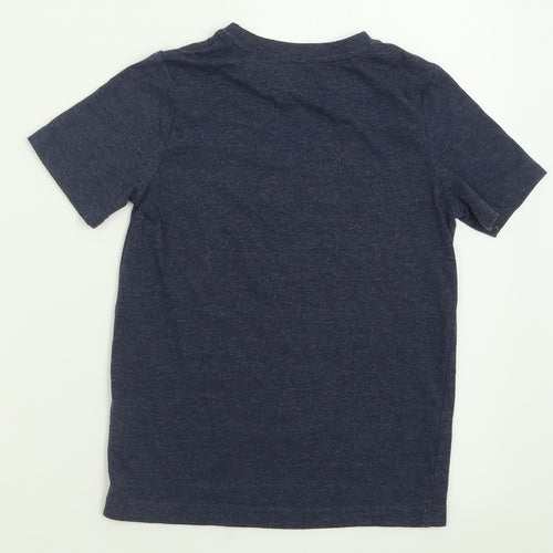 TU Boys Blue  Polyester Basic T-Shirt Size 6 Years Crew Neck Pullover