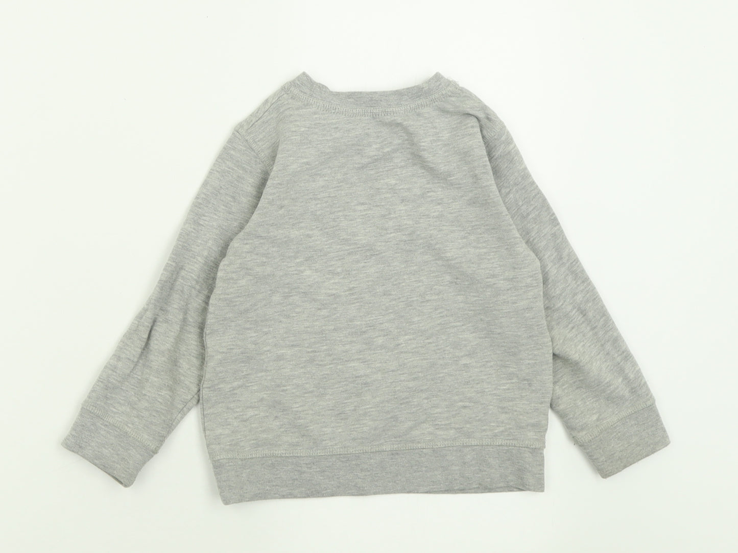 H&M Boys Grey Crew Neck  Cotton Pullover Jumper Size 3-4 Years  Pullover - Lego