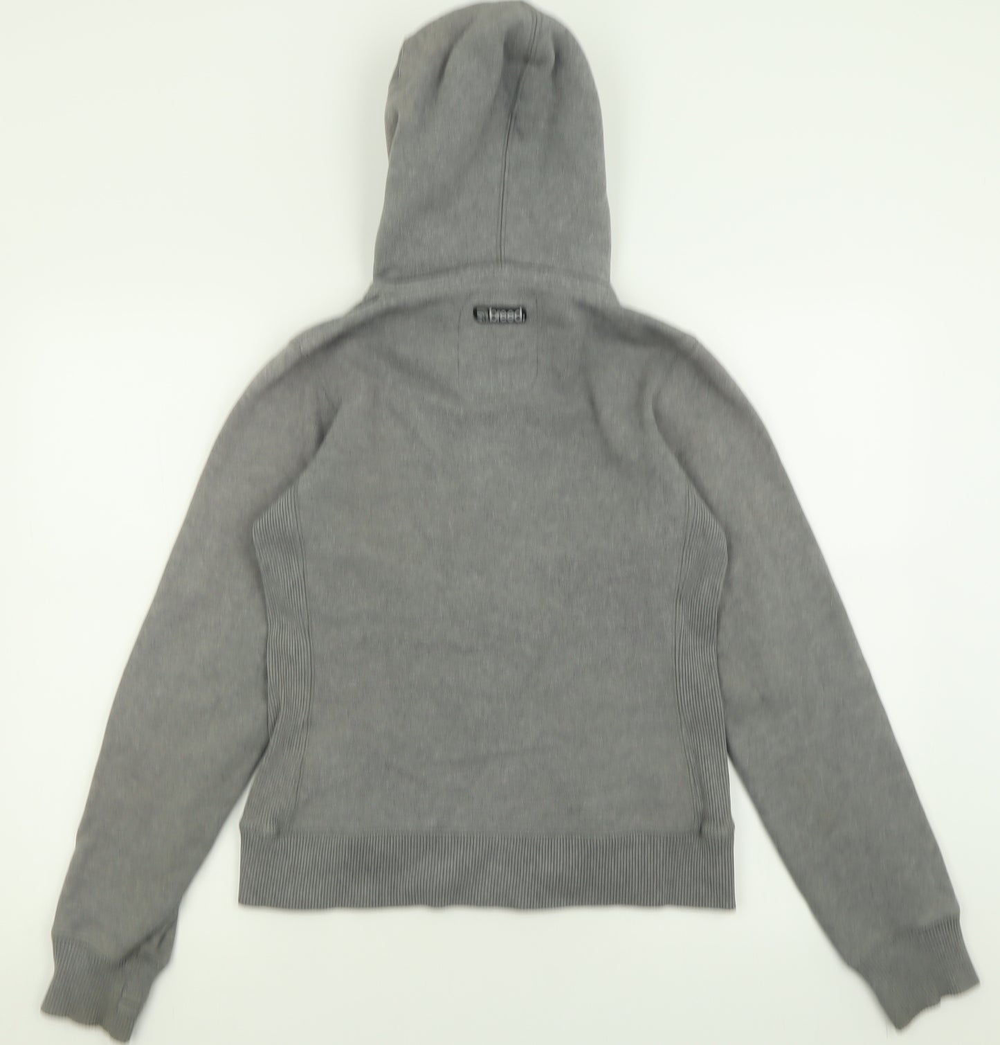 Breed Womens Grey  Cotton Full Zip Hoodie Size M  Zip