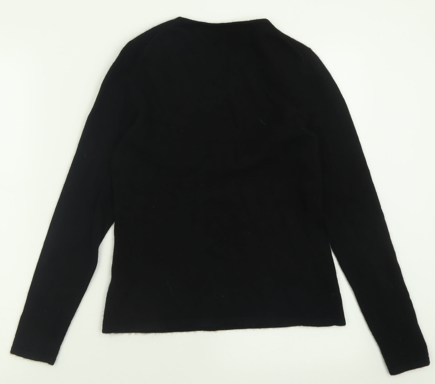 Deane & White Womens Black Crew Neck  Cashmere Pullover Jumper Size M