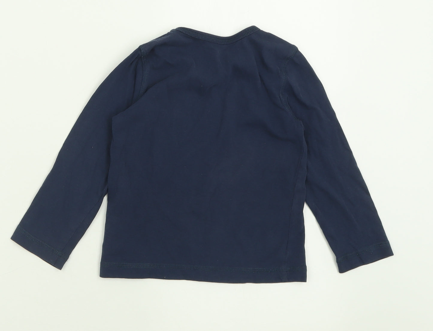 Mothercare Boys Blue  Cotton Basic Casual Size 2-3 Years Crew Neck Pullover