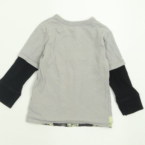 Gap Boys Grey  Cotton Basic Casual Size 2 Years Crew Neck Pullover