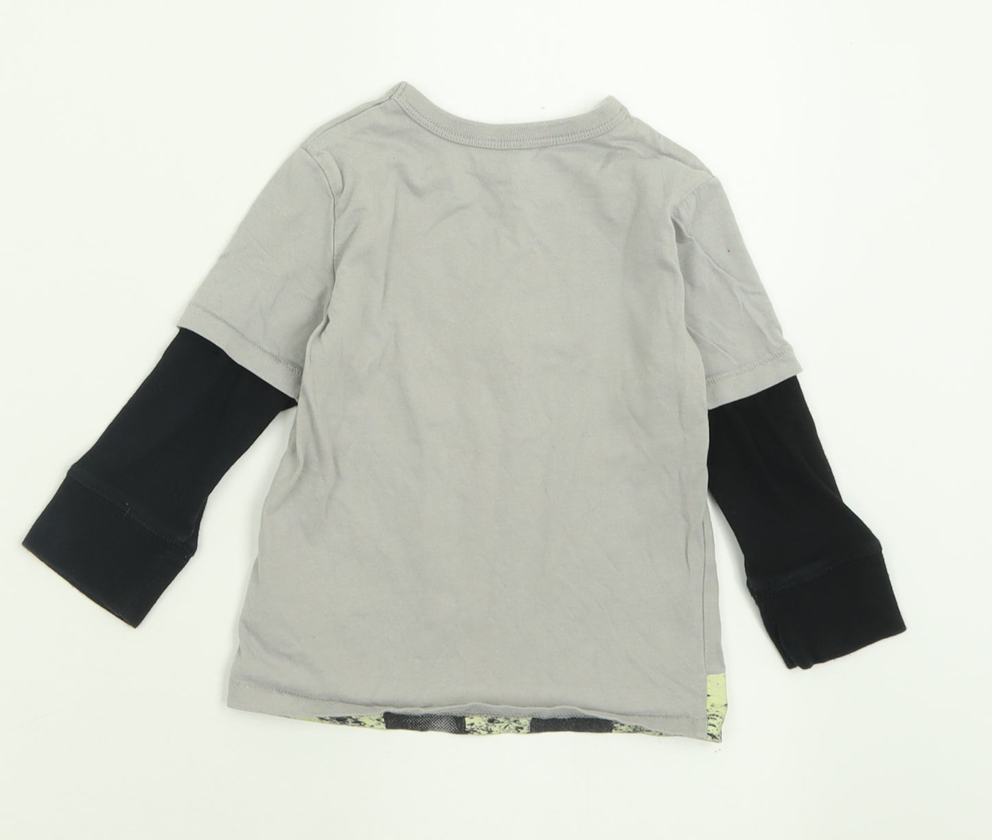 Gap Boys Grey  Cotton Basic Casual Size 2 Years Crew Neck Pullover
