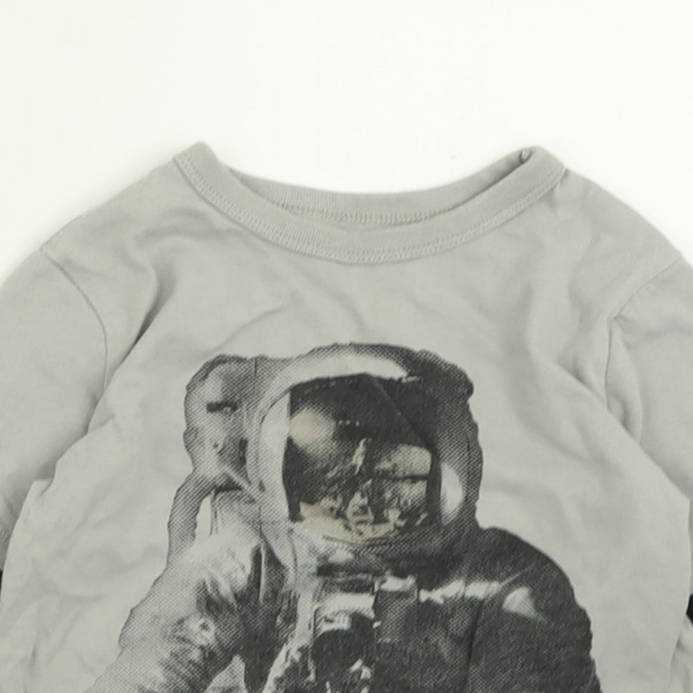 Gap Boys Grey  Cotton Basic Casual Size 2 Years Crew Neck Pullover
