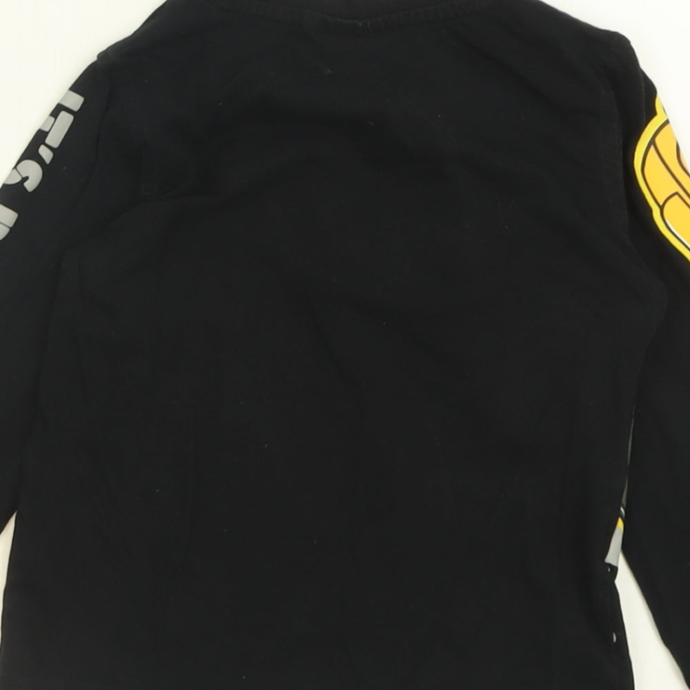 George Boys Black  Cotton Basic Casual Size 2-3 Years Crew Neck Pullover - JCB