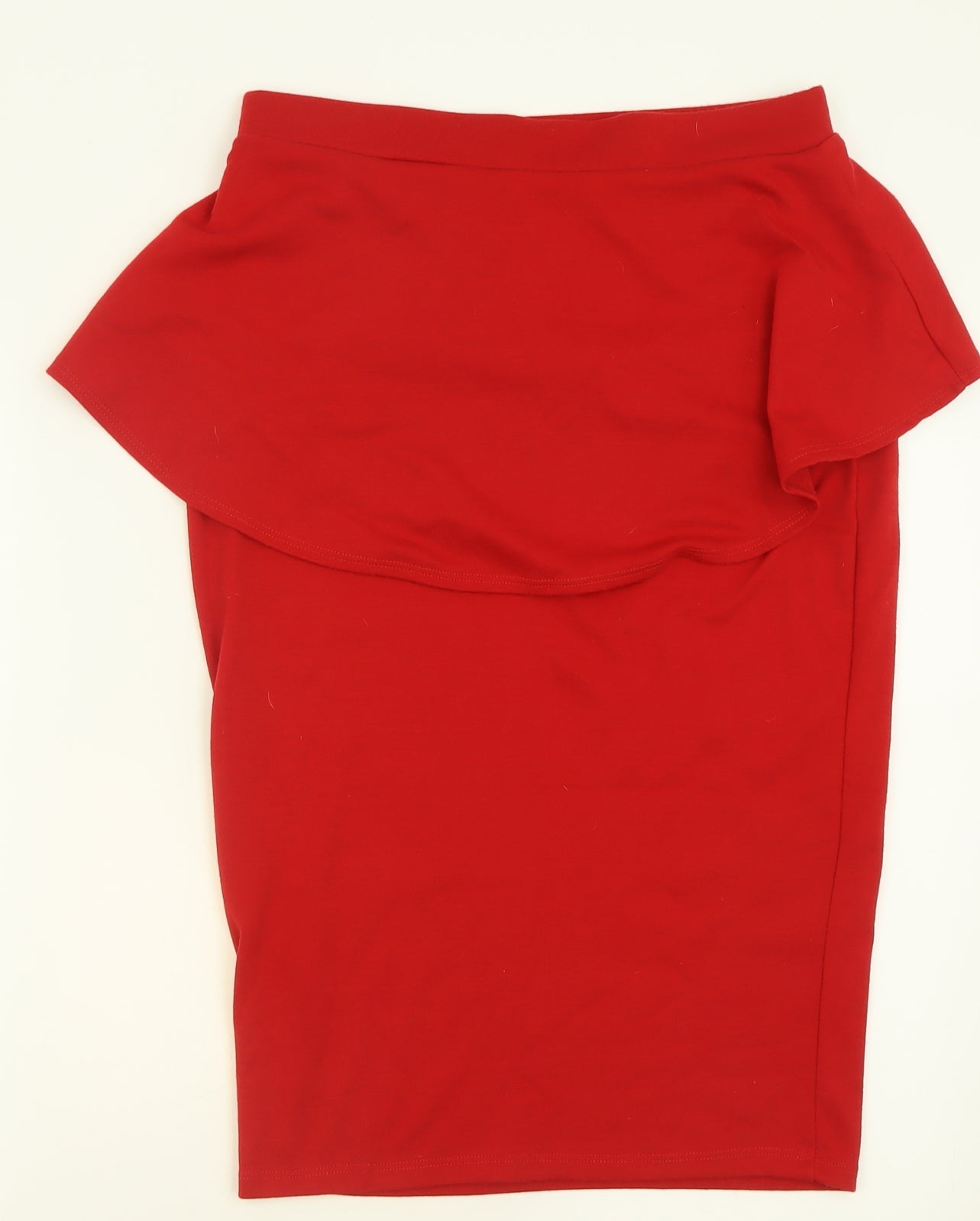 Boohoo Womens Red  Polyester A-Line Skirt Size 14