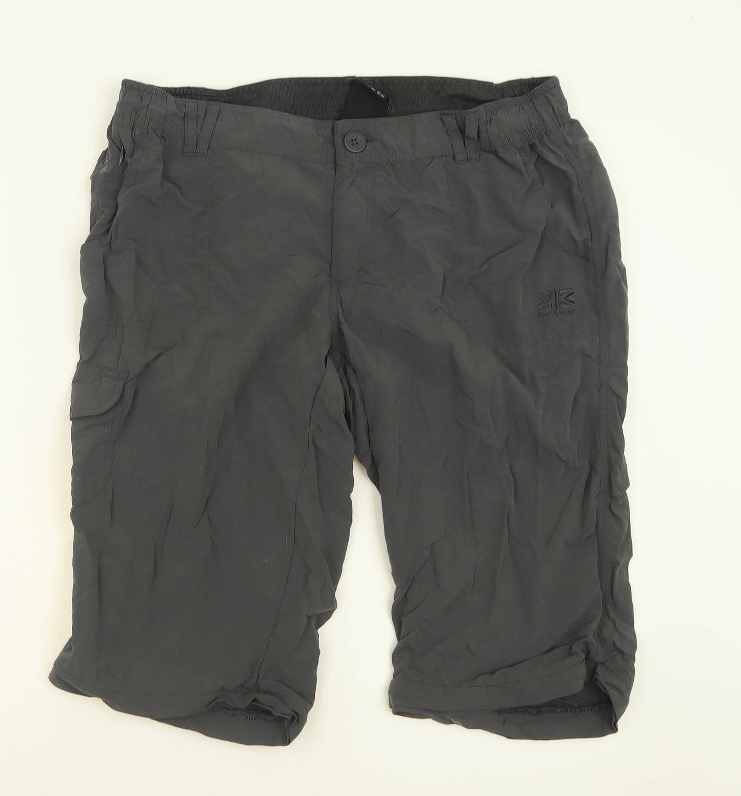 Karrimor Womens Grey  Nylon Cargo Shorts Size 16 L16 in Regular Button