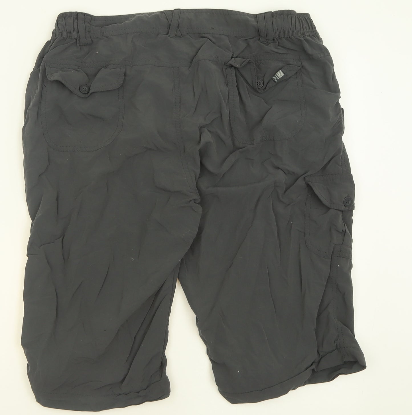 Karrimor Womens Grey  Nylon Cargo Shorts Size 16 L16 in Regular Button