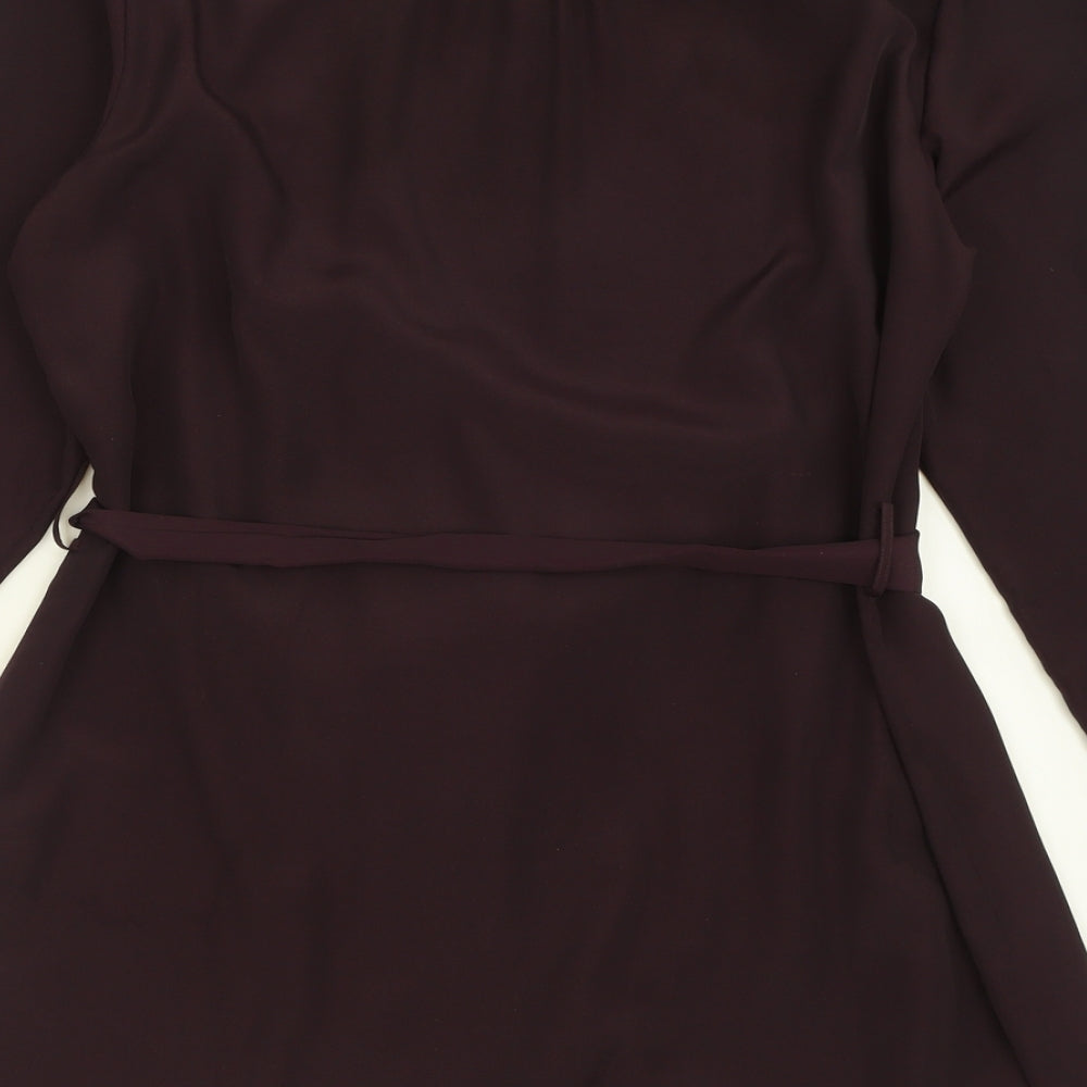 Autograph Womens Purple  Polyester A-Line  Size 18  Crew Neck Button