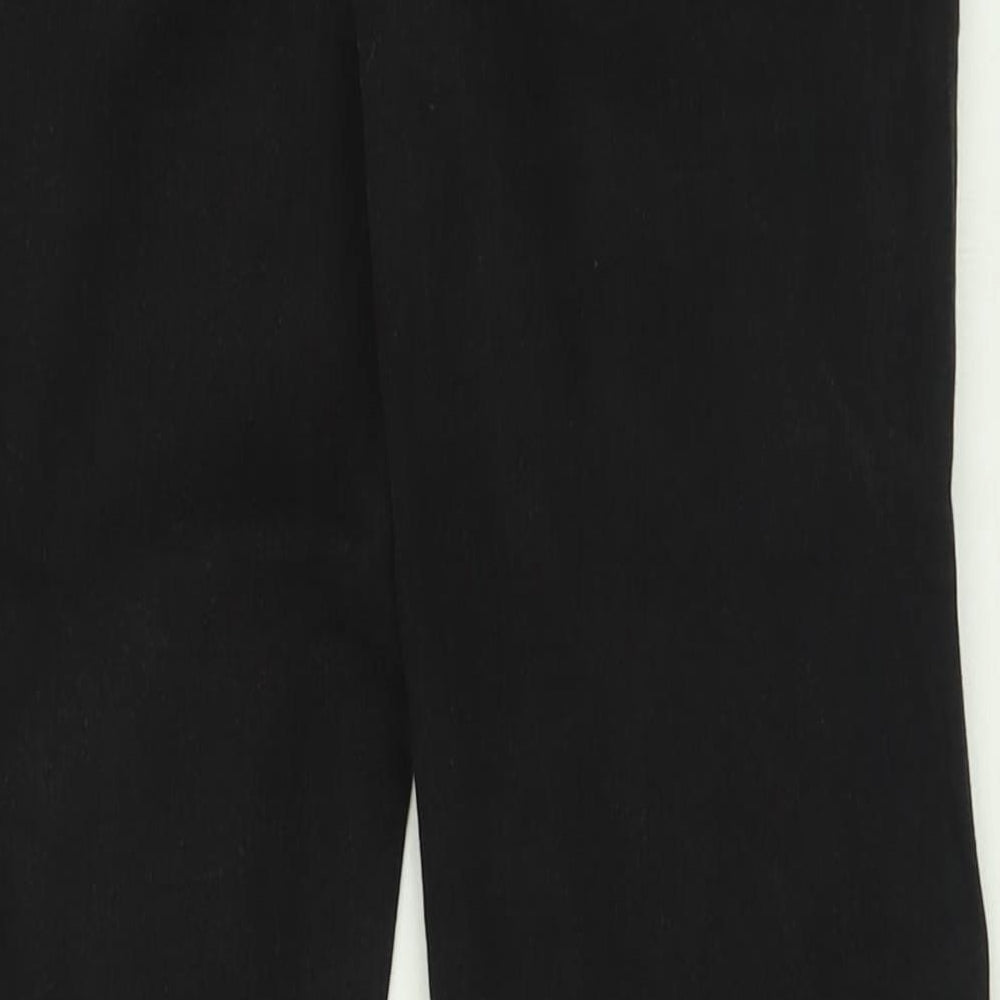 Denim & Co. Womens Black  Cotton Skinny Jeans Size 14 L29 in Regular Button