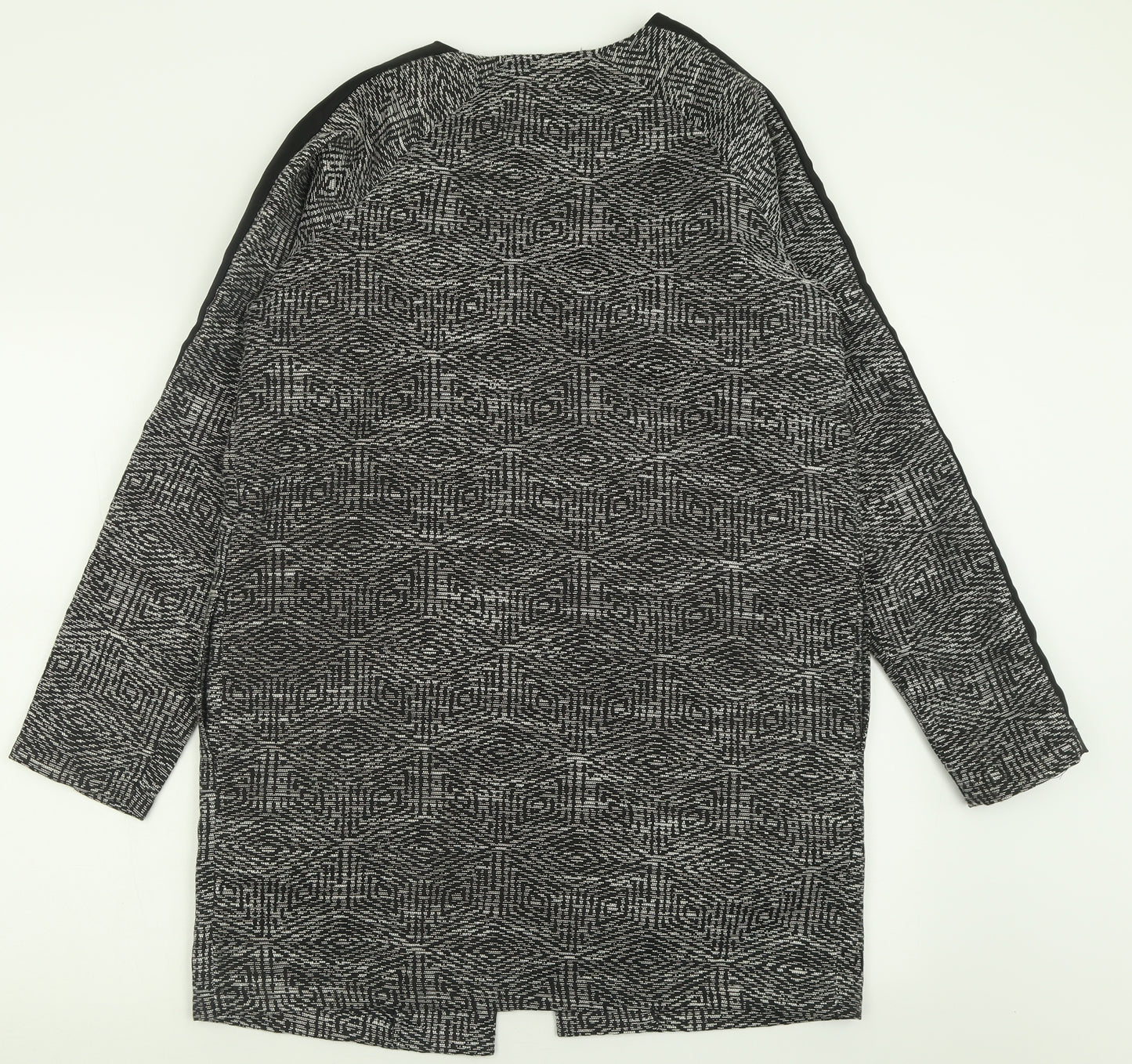 Minus Womens Black Geometric  Jacket Blazer Size 10