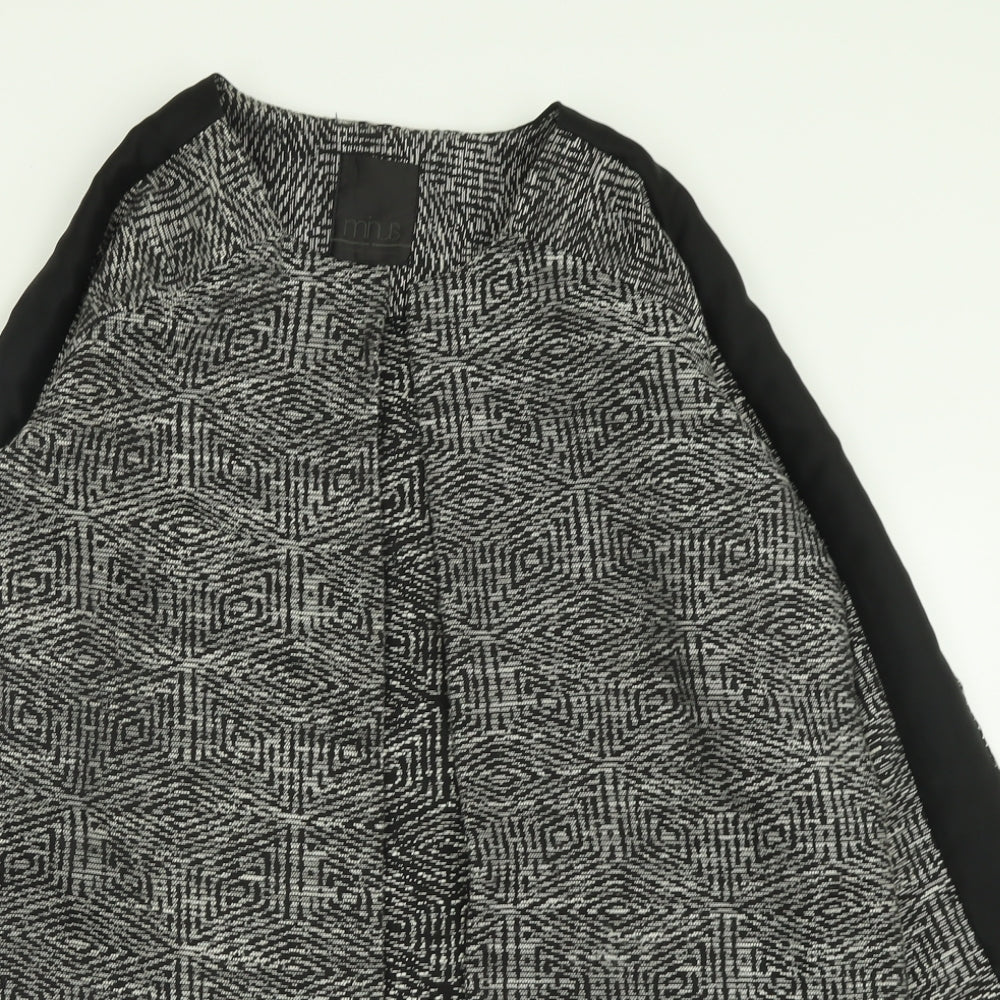 Minus Womens Black Geometric  Jacket Blazer Size 10
