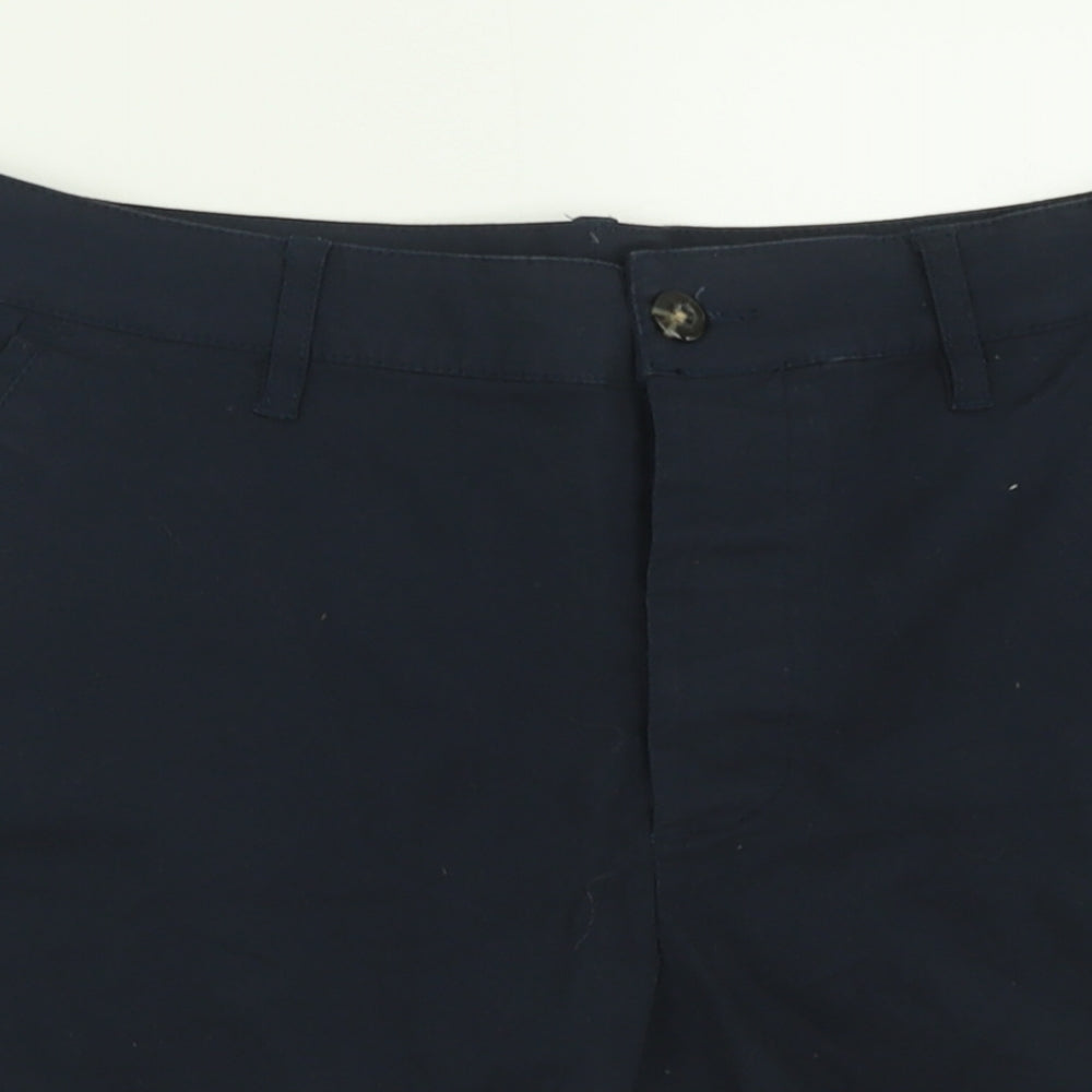 ASOS Mens Blue  Cotton Bermuda Shorts Size 32 in L7 in Regular Button