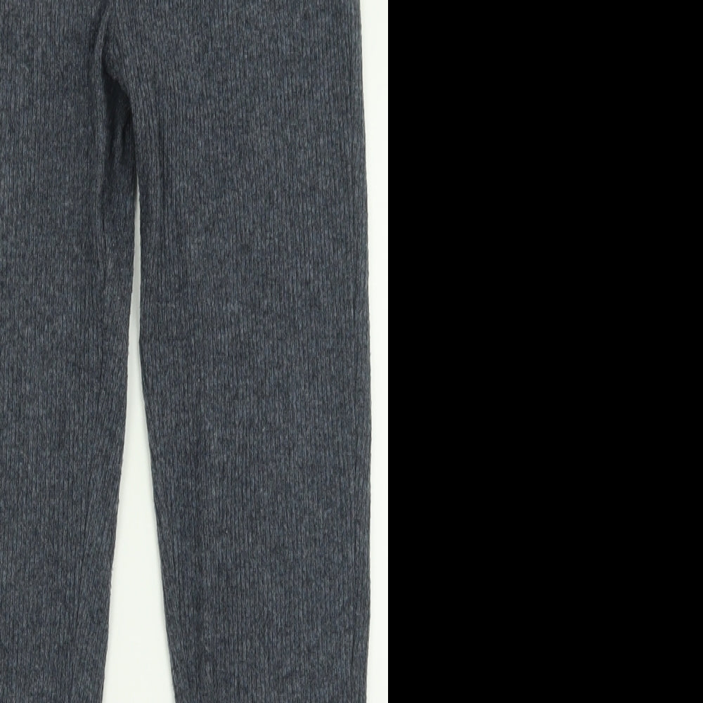 Primark Womens Black  Polyester Capri Leggings Size S L29 in   - ribbed fabric