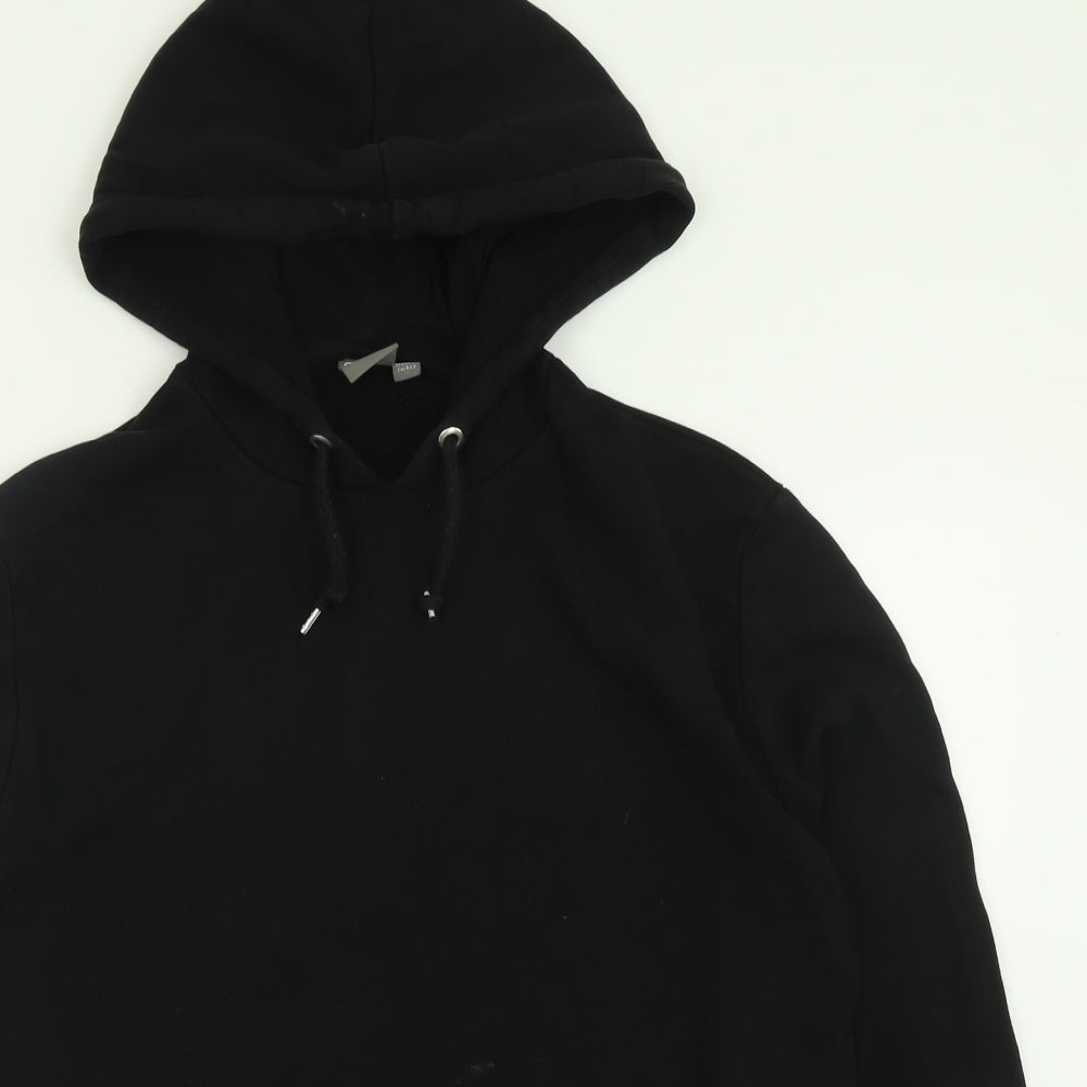 ASOS Mens Black  Cotton Pullover Hoodie Size M