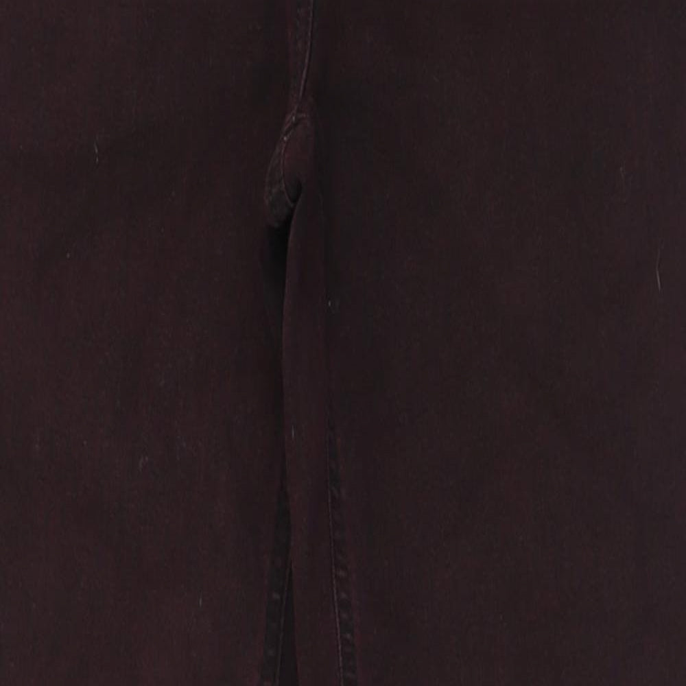 NEXT Womens Purple  Cotton Skinny Jeans Size 14 L30 in Regular Button