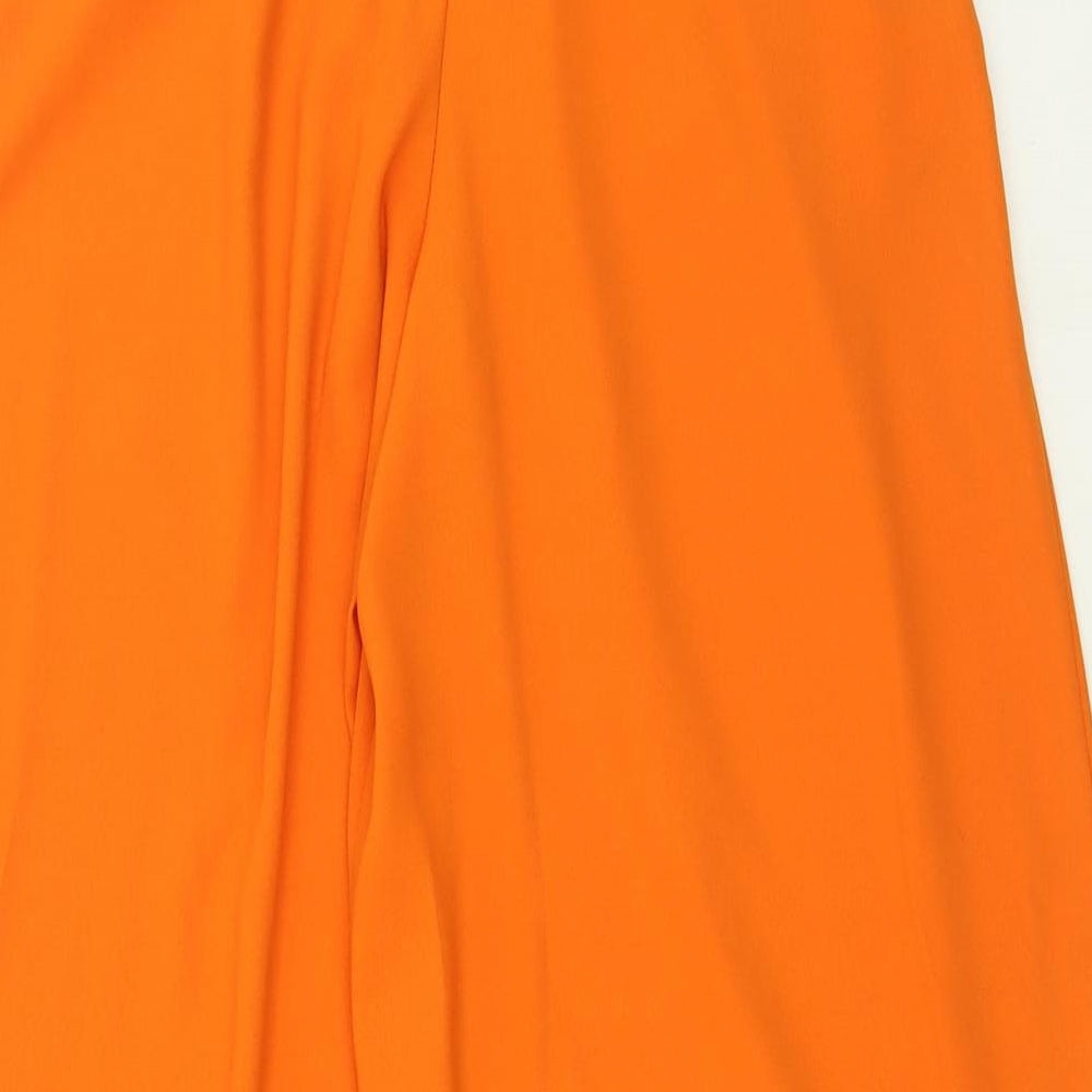 River Island Womens Orange  Polyester Trousers  Size 10 L30 in Regular Hook & Eye