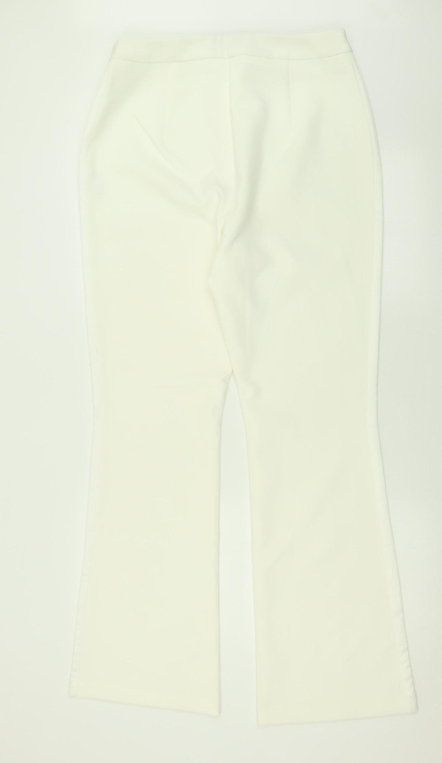ASOS Womens White  Polyester Trousers  Size 12 L32 in Regular Hook & Eye