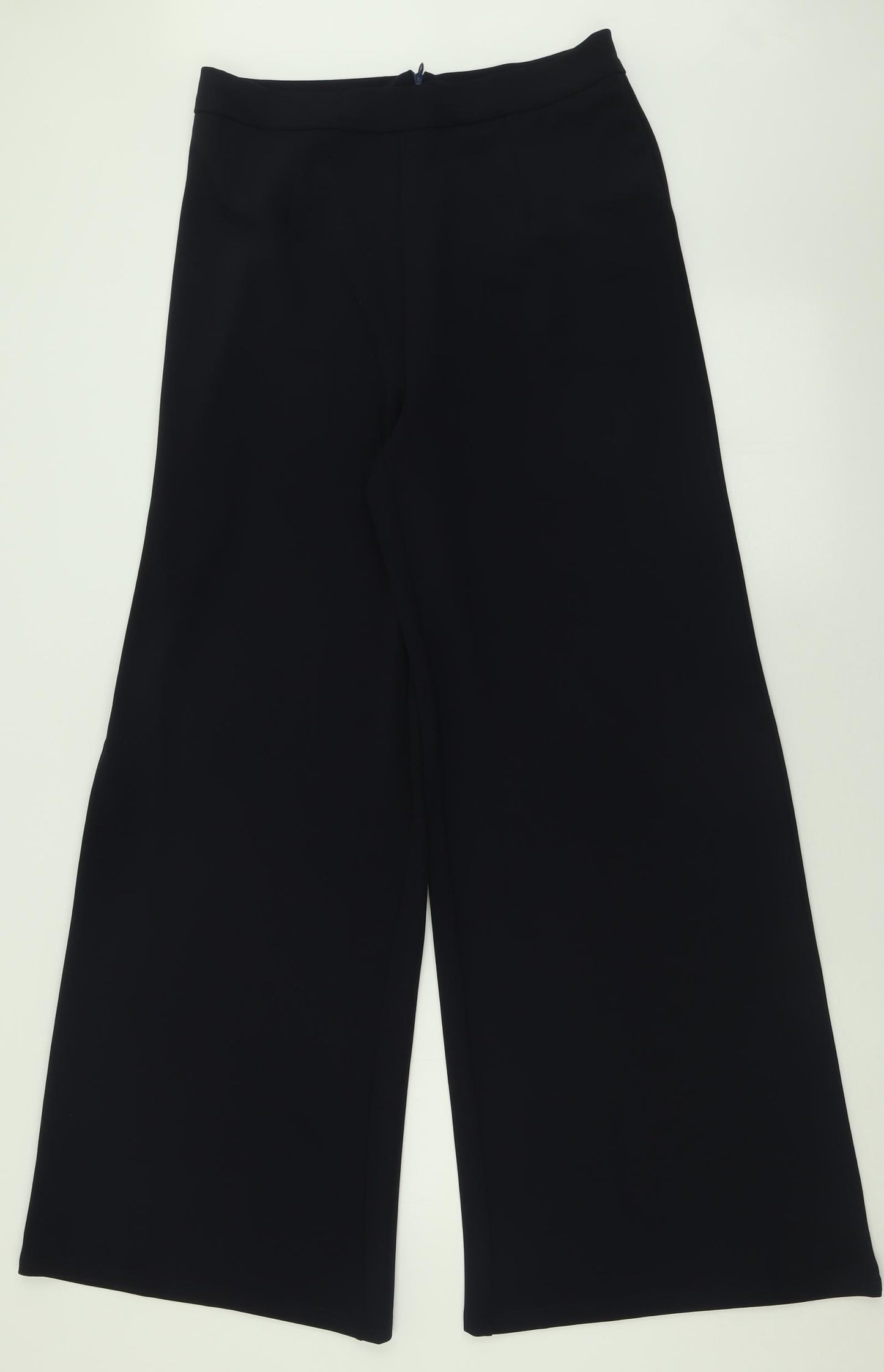 Quiz Womens Blue  Polyester Trousers  Size 14 L32 in Regular Zip