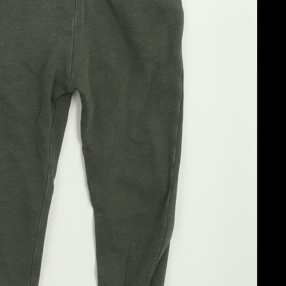F&F Boys Green  Cotton Jogger Trousers Size 2-3 Years  Regular Tie