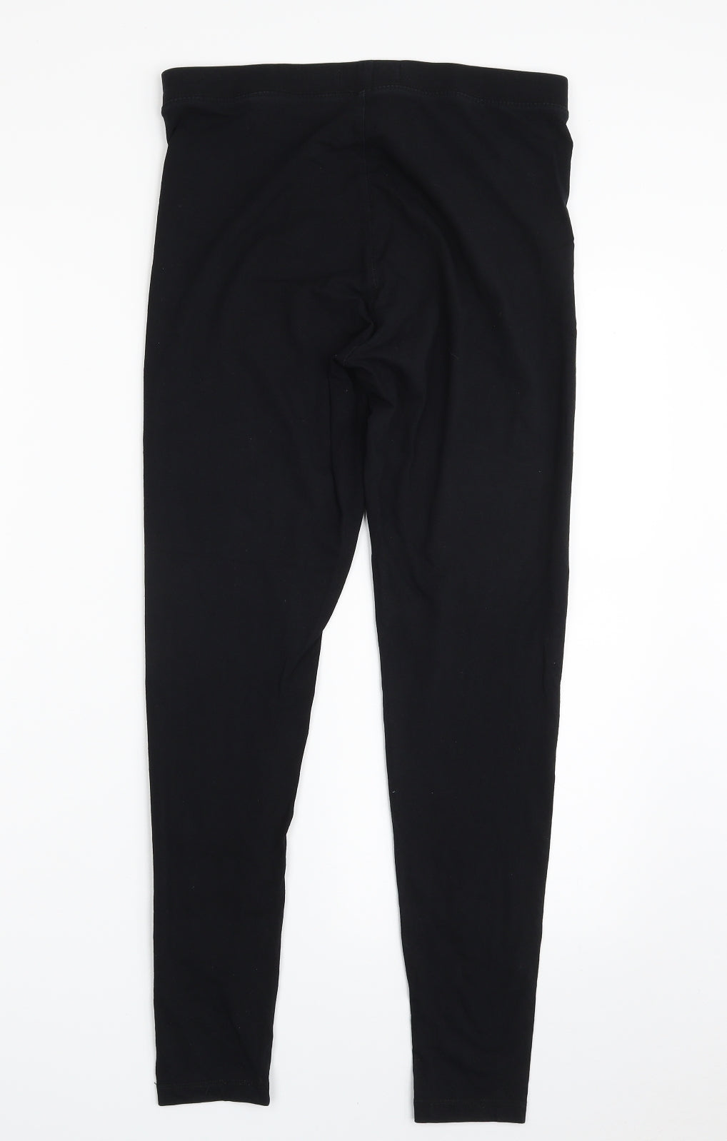 Marks and Spencer Womens Black  Cotton Carrot Leggings Size 10 L27 in