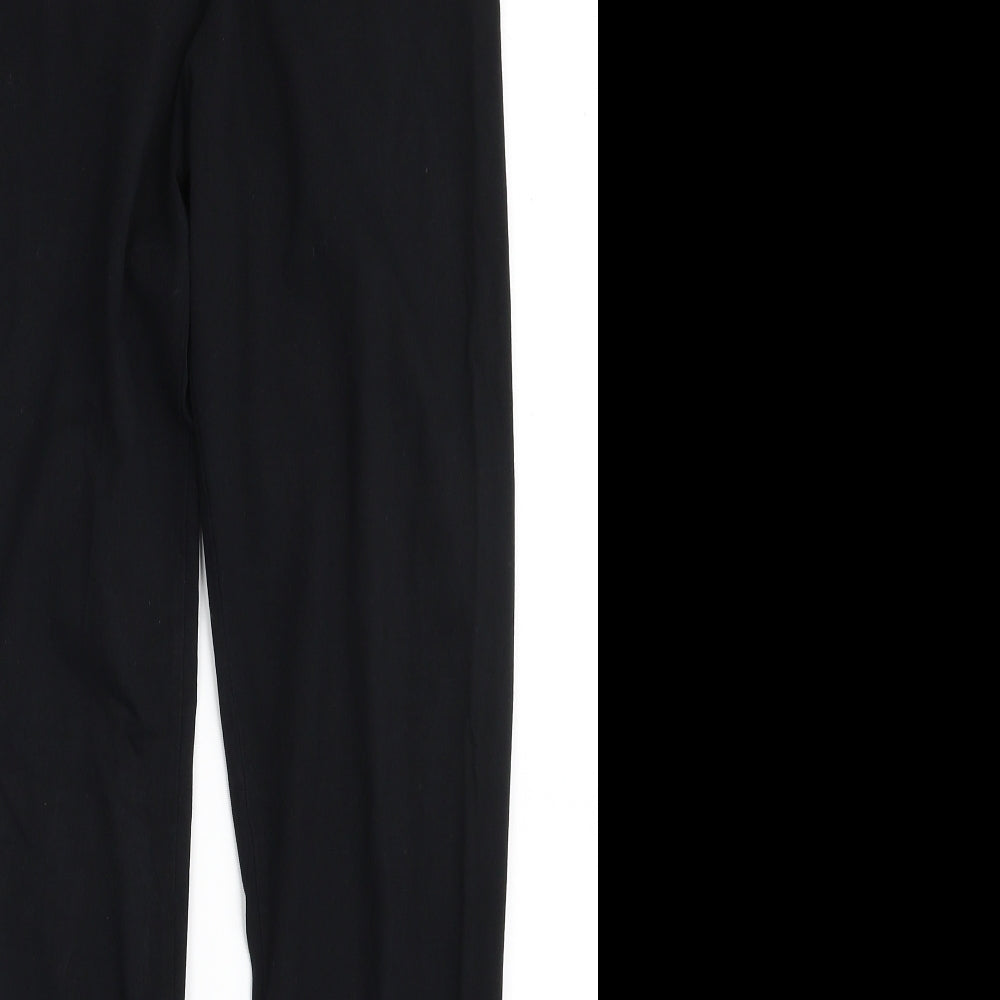 Marks and Spencer Womens Black  Cotton Carrot Leggings Size 10 L27 in