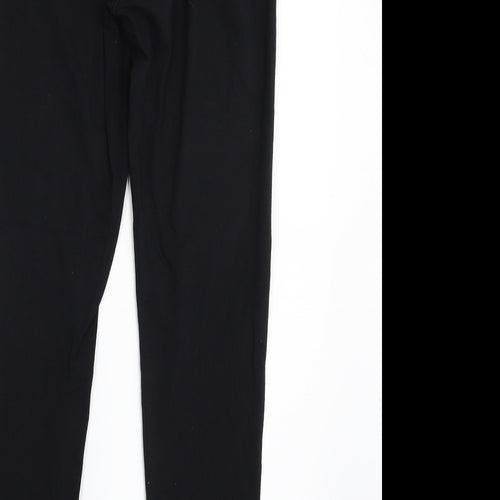 Marks and Spencer Womens Black  Cotton Carrot Leggings Size 10 L27 in
