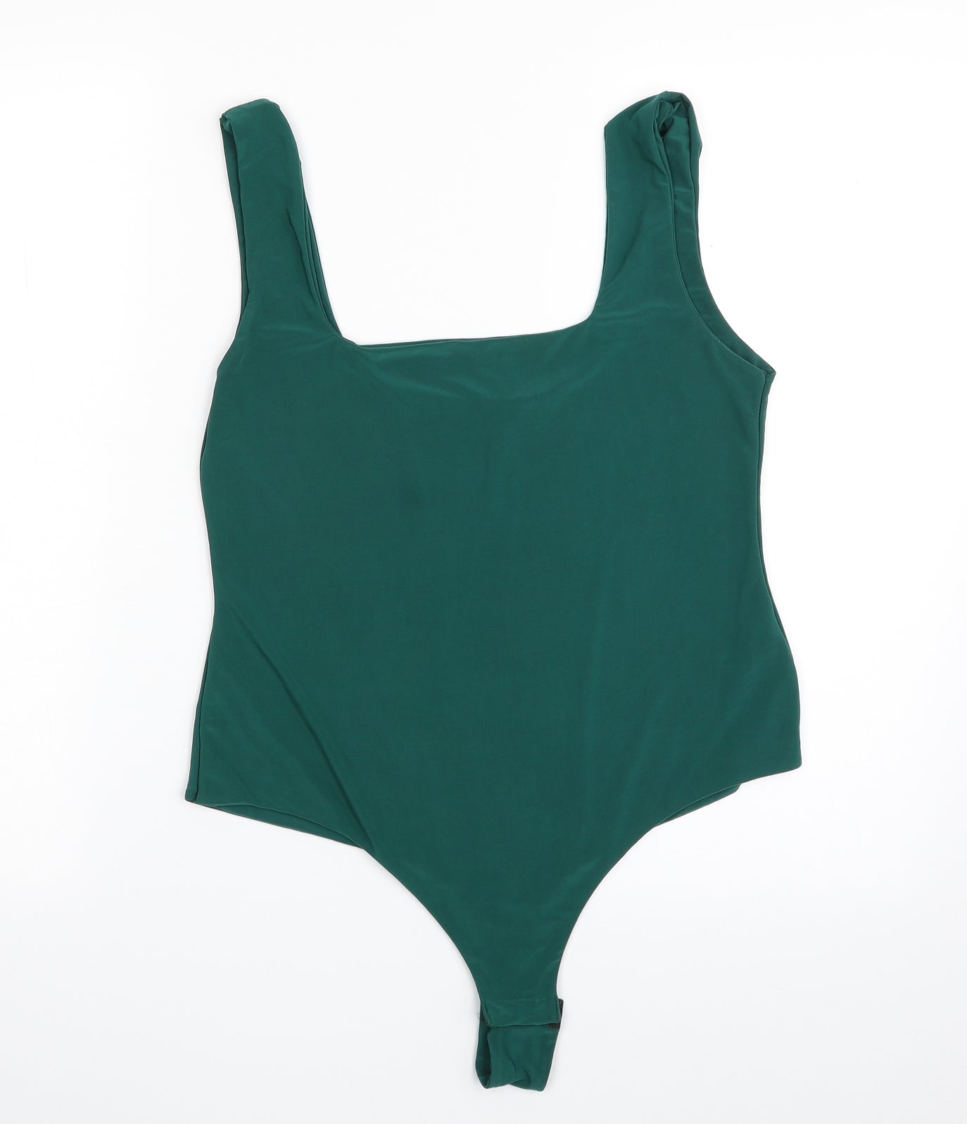 PRETTYLITTLETHING Womens Green  Polyester Bodysuit One-Piece Size 14  Snap - Item Length -28in