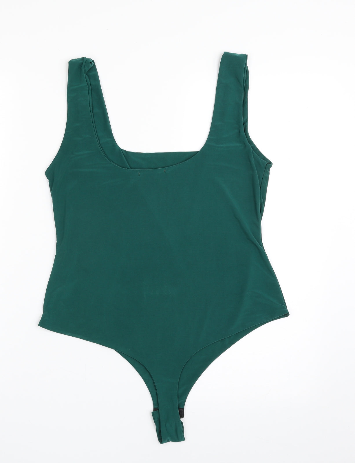 PRETTYLITTLETHING Womens Green  Polyester Bodysuit One-Piece Size 14  Snap - Item Length -28in