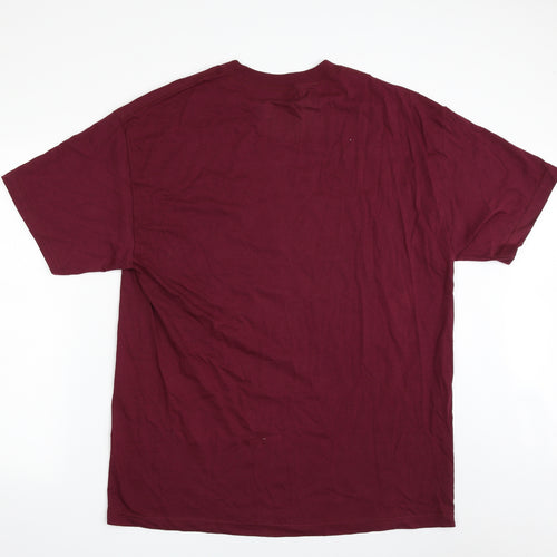 POINT Mens Purple  Cotton  T-Shirt Size XL Crew Neck  - California