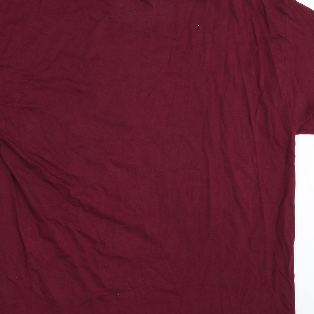 POINT Mens Purple  Cotton  T-Shirt Size XL Crew Neck  - California
