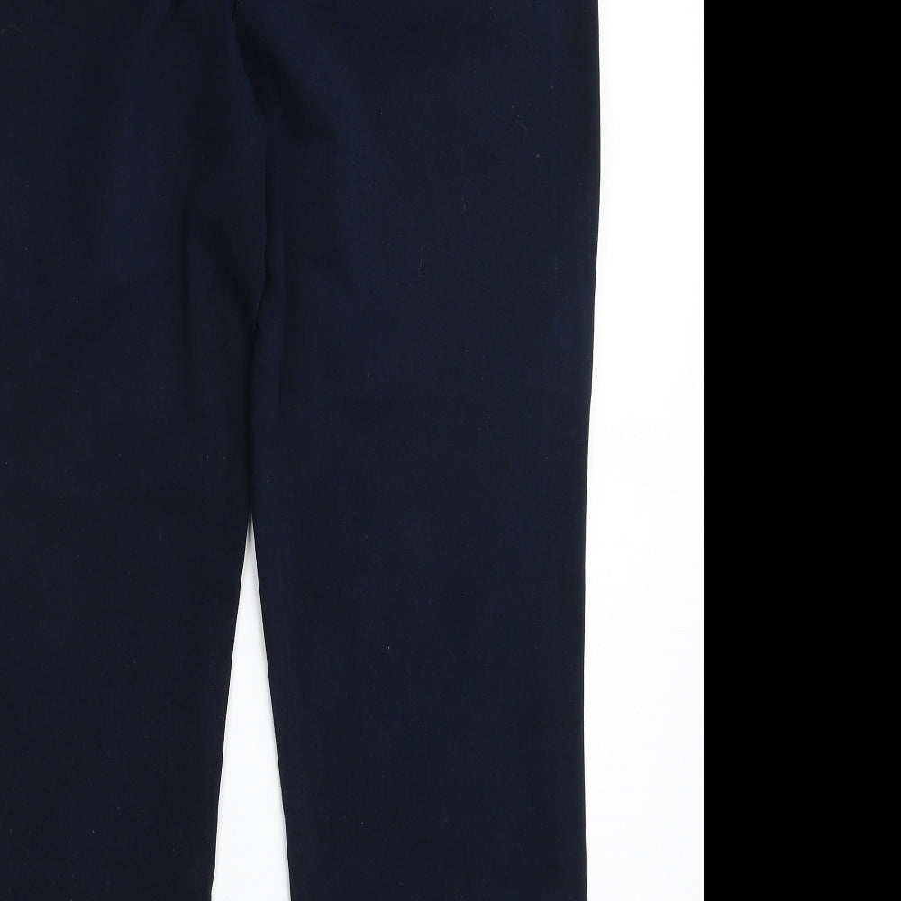 Marks and Spencer Womens Blue  Cotton Straight Jeans Size M L26 in Regular Zip