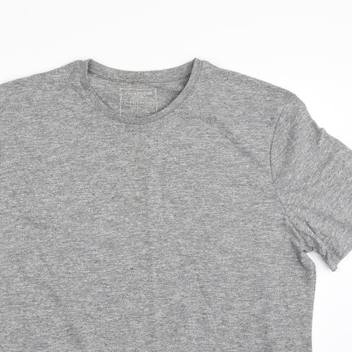 F&F Mens Grey  Cotton  T-Shirt Size L Crew Neck