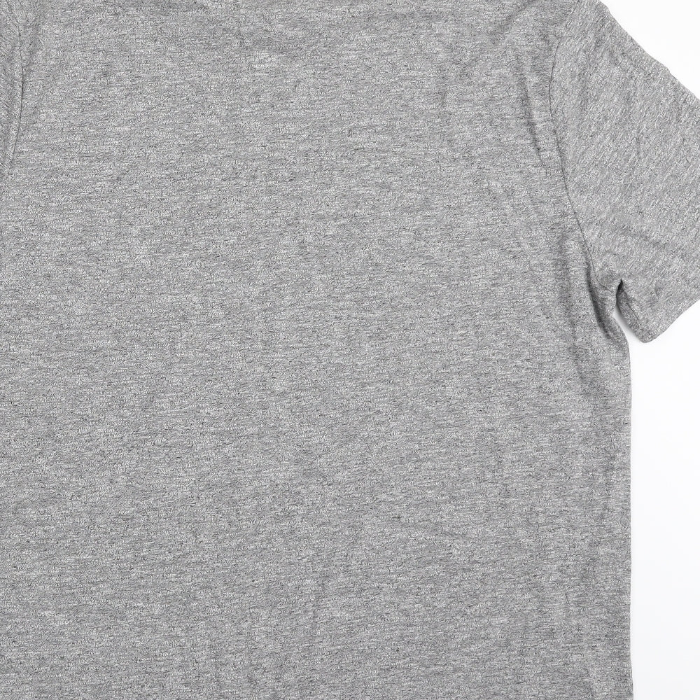 F&F Mens Grey  Cotton  T-Shirt Size L Crew Neck