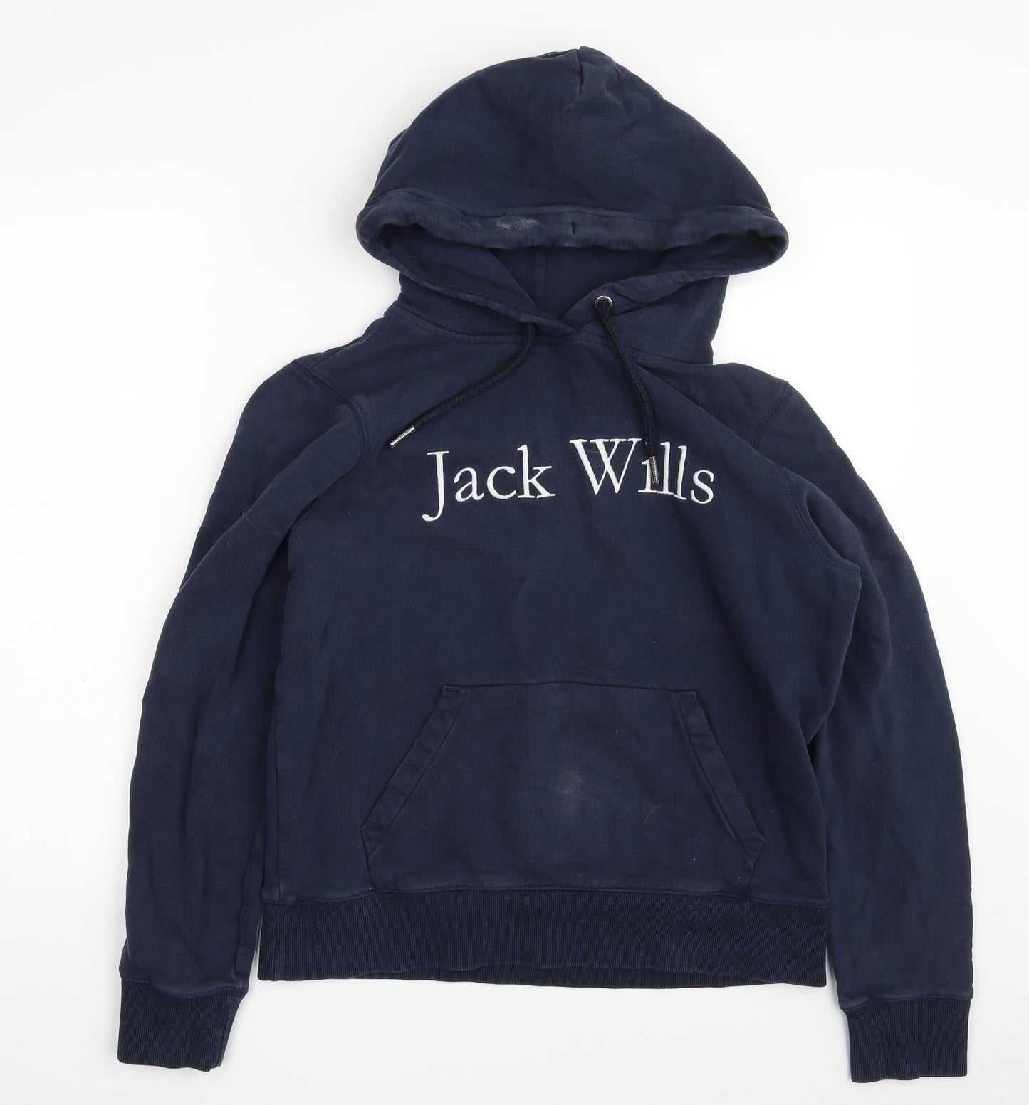 Jack Wills Womens Blue  100% Cotton Pullover Hoodie Size 12  Pullover