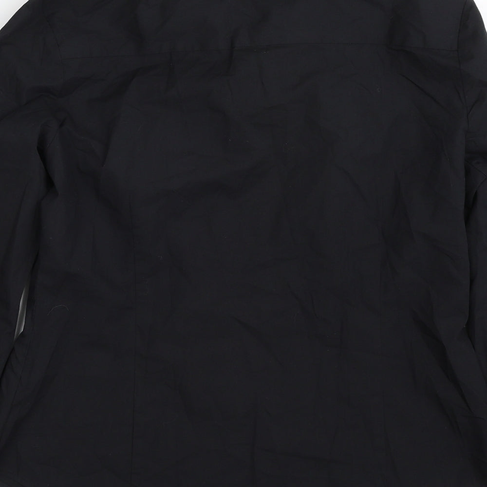 Dunnes Stores Womens Black  Polyester Basic Button-Up Size 10 Collared