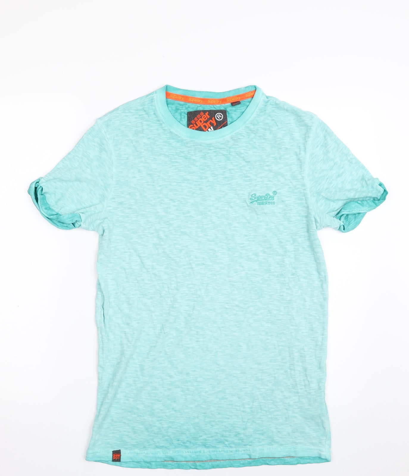 Superdry Mens Blue  Cotton  T-Shirt Size S Crew Neck