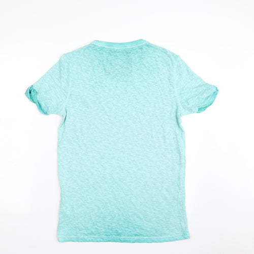 Superdry Mens Blue  Cotton  T-Shirt Size S Crew Neck